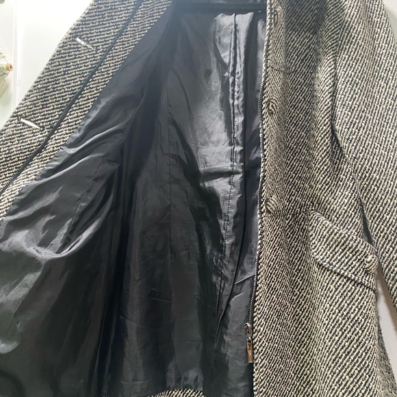 Live a Little Black and White Pea Coat - Picture 9 of 12